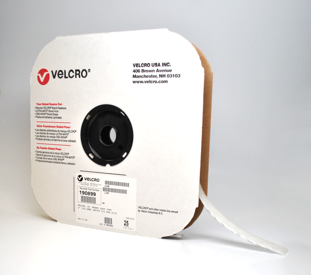 1"x75 VELCRO® Brand White Hook (1 roll)