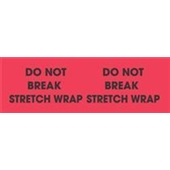 #DL3111 3 x 10" Do Not Break Stretch Wrap (Flourescent Red/Black) Label
