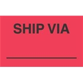 #DL3541 3 x 5" Ship Via _____ Label