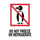 #DL4040 3 x 4" Do Not Freeze or Refrigerate (Penguin) Label