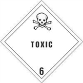 #DL5181 4 x 4" Toxic - Hazard Class 6 Label