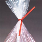 6" x 3/16" Red Paper Twist Ties (500/bag)