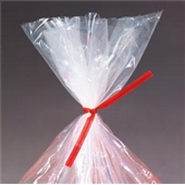 4" x 3/16" Red Plastic Twist Ties (500/bag)