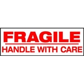 2" x 1000 yds. 2.0 Mil Fragile Handle With Care Pre-Printed Carton Sealing Tape (6/Case)