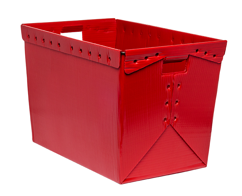 23.75x15.6x16 Corrugated Plastic Nestable Tote - Min. Order: 270, Pallet Qty: 54