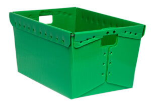 24x17.5x13 Corrugated Plastic Nestable Tote - Min. Order: 44, Pallet Qty: 44