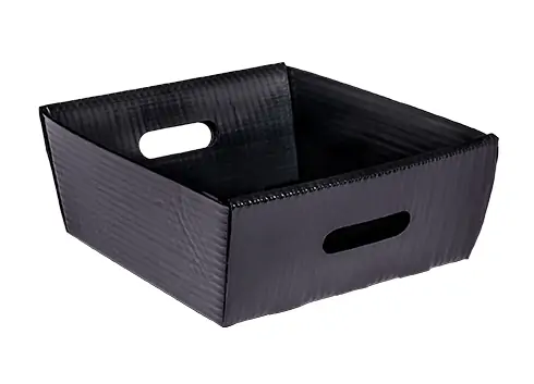 13.75x11x4.75 Corrugated Plastic Nestable Tray Knockdown - Min. Order: 250, Pallet Qty: 500