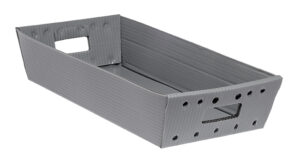 24.75x11.25x4.75 Corrugated Plastic Nestable Tray Welded - Min. Order: 180, Pallet Qty: 180