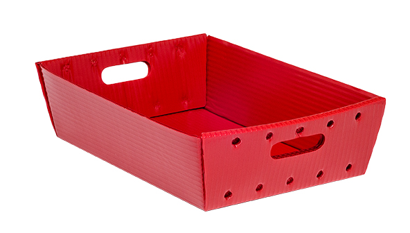 18x12x4.5 Corrugated Plastic Nestable Tray Welded - Min. Order: 210, Pallet Qty: 210