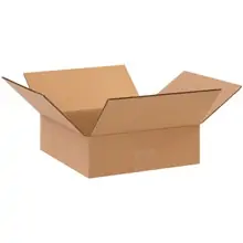 10 x 10 x 3" Flat Corrugated Boxes