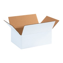 11 3/4 x 8 3/4 x 4 3/4" White Corrugated Boxes