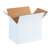 11 1/4 x 8 3/4 x 8" White Corrugated Boxes