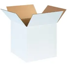 14 x 14 x 14" White Corrugated Boxes