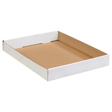 15 x 12 x 1 3/4" White Corrugated Trays