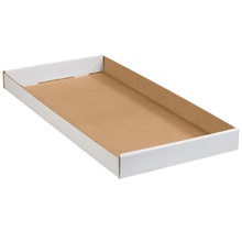 24 x 12 x 1 3/4" White Corrugated Trays