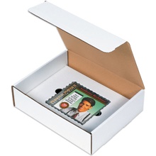 11 1/8 x 8 3/4 x 4" White CD Literature Mailer Kits