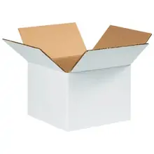 8 x 8 x 6" White Corrugated Boxes