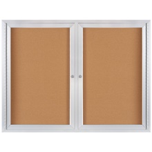 4 x 3' Enclosed Cork Board with Aluminum Frame