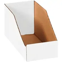 4 x 9 x 4 1/2" White Bin Boxes