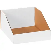 12 x 9 x 4 1/2" White Bin Boxes