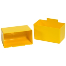 5 1/8 x 2 3/4 x 3" Yellow Shelf Bin Cups