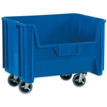 19 7/8 x 15 1/4 x 12 7/16" Blue Mobile Giant Stackable Bins