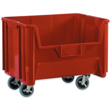 19 7/8 x 15 1/4 x 12 7/16" Red Mobile Giant Stackable Bins