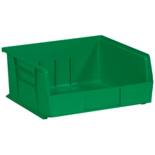 10 7/8 x 11 x 5" Green Plastic Stack & Hang Bin Boxes