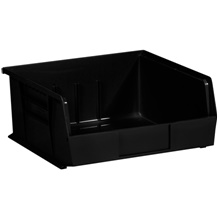 10 7/8 x 11 x 5" Black Plastic Stack & Hang Bin Boxes
