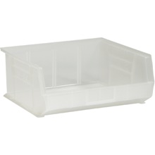 14 3/4 x 16 1/2 x 7 Clear Plastic Stack & Hang Bin Boxes