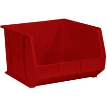 18 x 16 1/2 x 11" Red Plastic Stack & Hang Bin Boxes