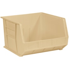 18" x 16 1/2" x 11" Ivory Plastic Stack & Hang Bin Boxes