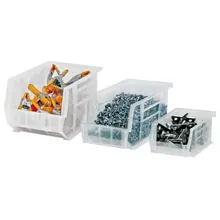10 3/4 x 8 1/4 x 7" Clear Plastic Stack & Hang Bin Boxes
