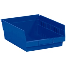 11 5/8 x 8 3/8 x 4" Blue Plastic Shelf Bin Boxes