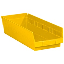 17 7/8 x 6 5/8 x 4" Yellow Plastic Shelf Bin Boxes