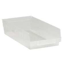 17 7/8 x 8 3/8 x 4" Clear Plastic Shelf Bin Boxes