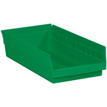 17 7/8 x 8 3/8 x 4" Green Plastic Shelf Bin Boxes