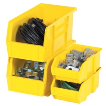 14 3/4 x 5 1/2 x 5" Yellow Plastic Stack & Hang Bin Boxes