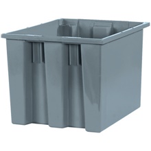 17 x 14 1/2 x 12 7/8" Gray Stack & Nest Containers