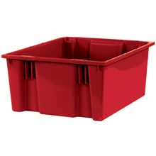 20 7/8 x 18 1/4 x 9 7/8" Red Stack & Nest Containers