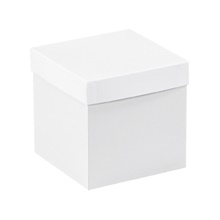 6 x 6 x 6" White Deluxe Gift Box Bottoms