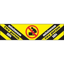 2 x 8" - "Minimum Two Person Lift" Labels