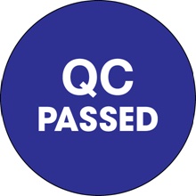 1" Circle - "QC Passed" Blue Labels