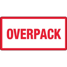 3 x 6" - "Overpack" Labels