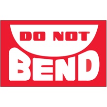 3 x 5" - "Do Not Bend" Labels