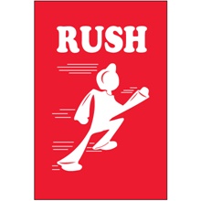 4 x 6" - "Rush" Labels