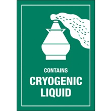 3 x 4 1/4" - "Contains Cryogenic Liquid" Labels
