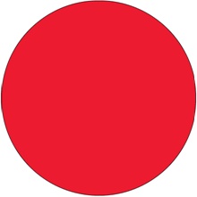 1 1/2" Circles - Fluorescent Red Removable Labels