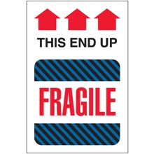 4 x 6" - "This End Up - Fragile" Labels