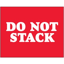 8 x 10" - "Do Not Stack" Labels